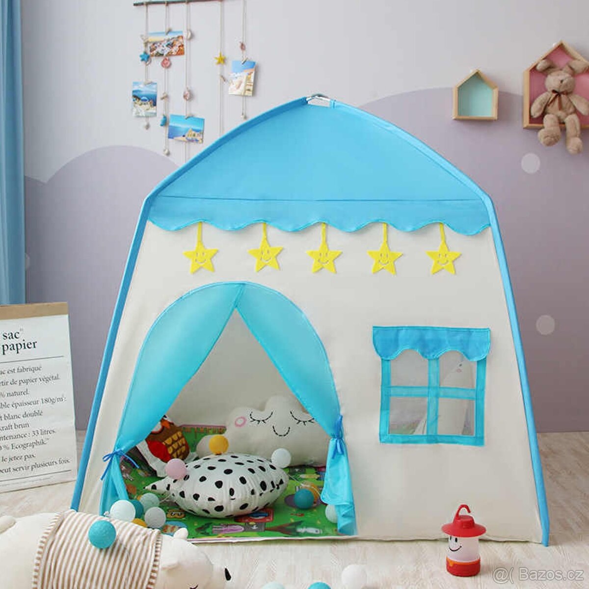 Dětský stan - domeček (125x90x140 cm) - 4