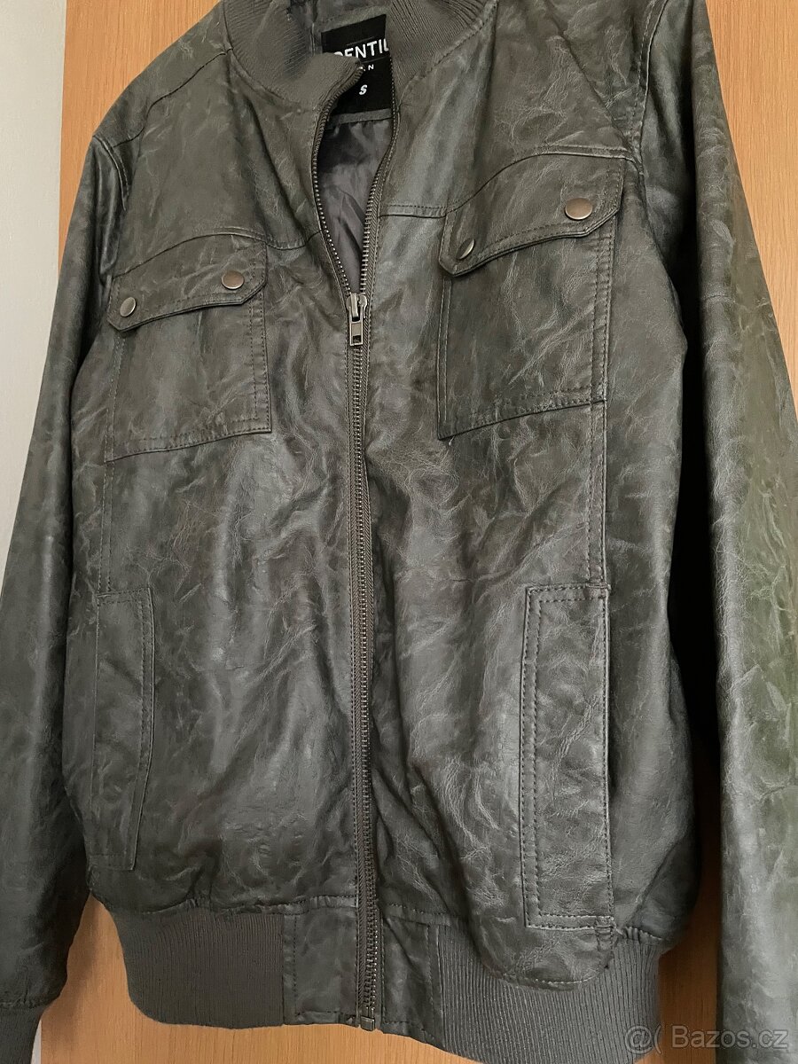 Pánská koženková bunda, nová na motorku - 4