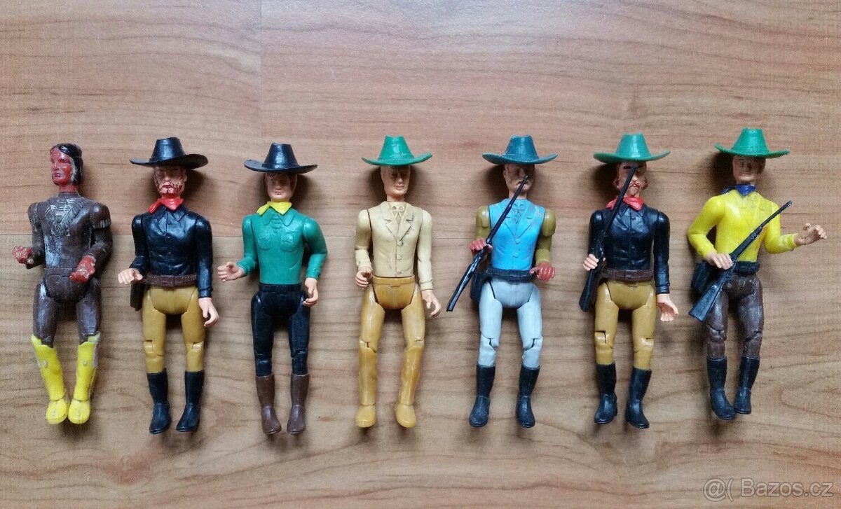 Gumoví vojáčci DDR,Kovbojové,indián a koníci a minizvířátka - 4