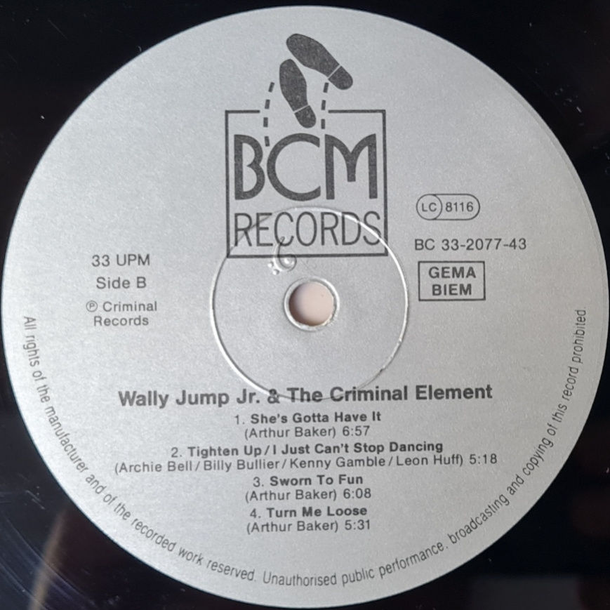 Wally Jump Jr. & The Criminal Element - Don't Push Your Luck - 4