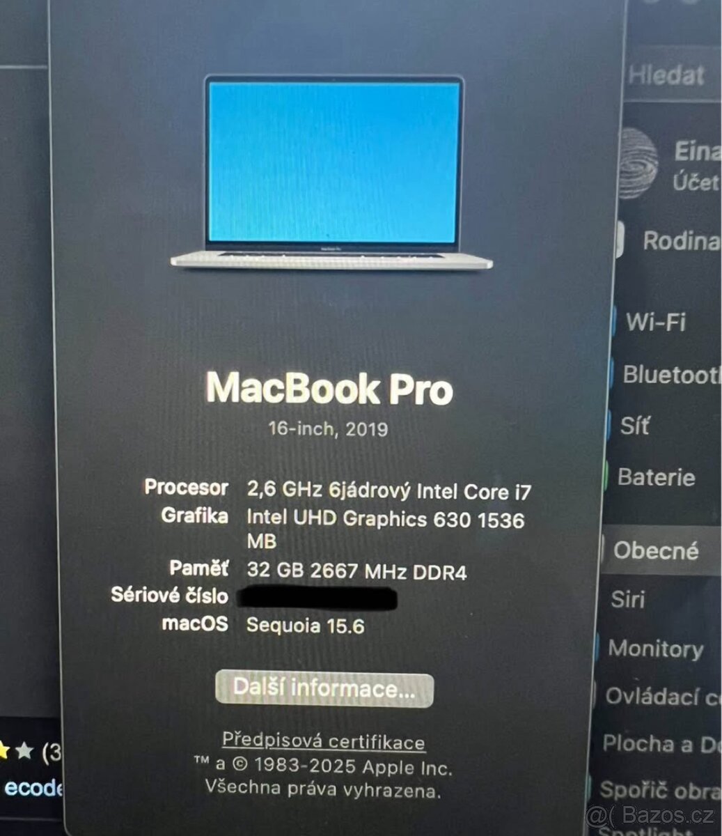 MacBook Pro 16 2019 6 jádro 32gb RAM 500GB SSD - 4