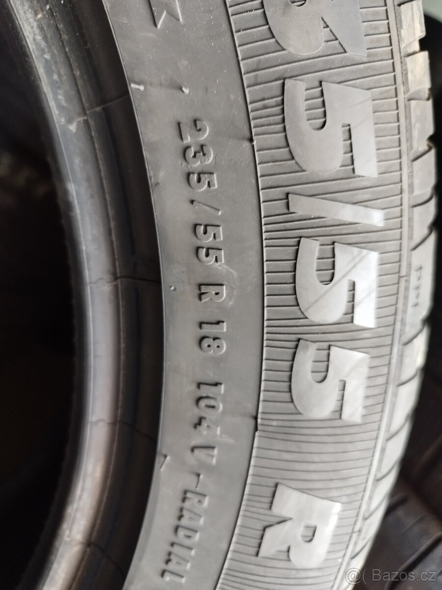 2 LETNÍ 235/55 R18 - TOP STAV, 6mm - 4