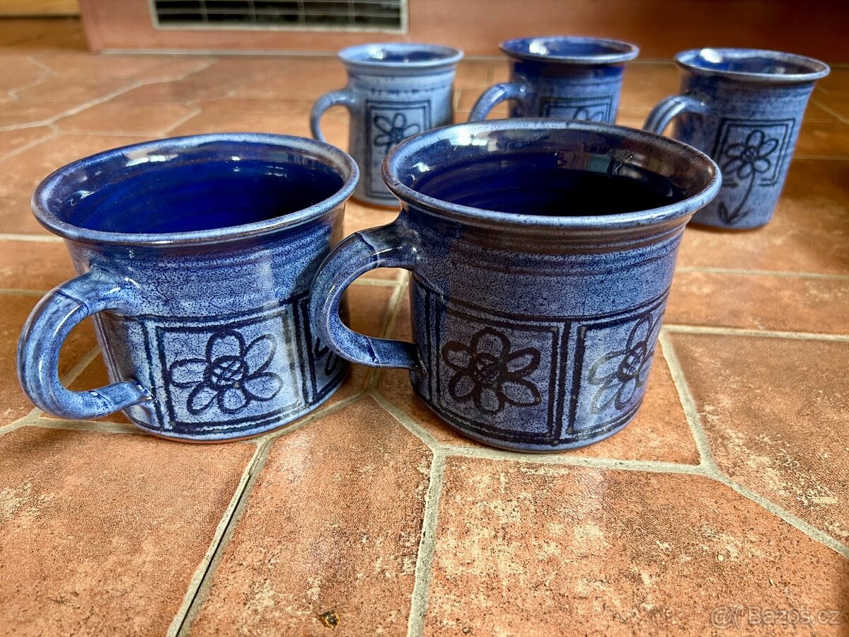 Sada modrého kamenického nádobí - 4