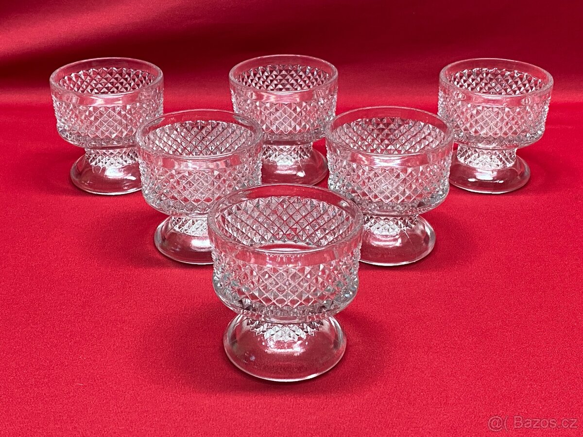 sklenice retro sklenice sada československé sklo pohár - 4