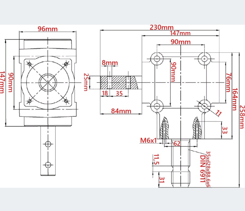 Úhlová převodovka PTO - 4