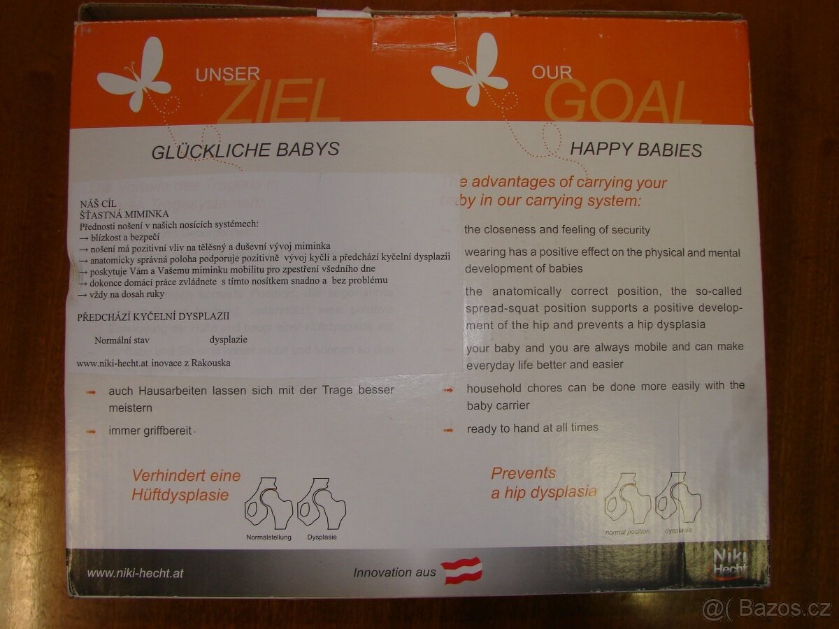 Nosička šátek na miminko, knížka o výchově, pexeso, kostky - 4