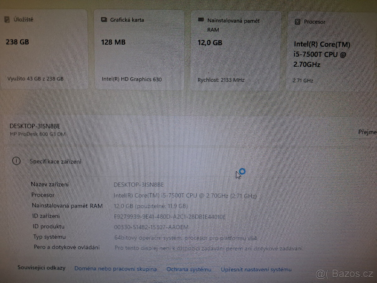 HP Prodesk 600 G3 Mini PC i5/12GB/SSD 256GB/záruka - 4