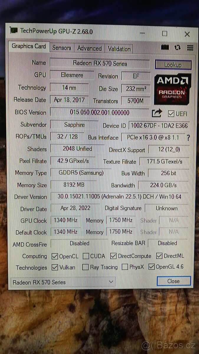 Sapphire Nitro+ Radeon RX 570 8GB GDDR5 - 4