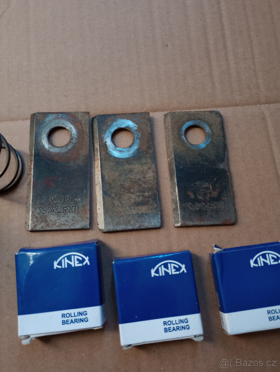 Bubnová sekačka PERLA, unašeč, ložiska, 3 ks nože - 4