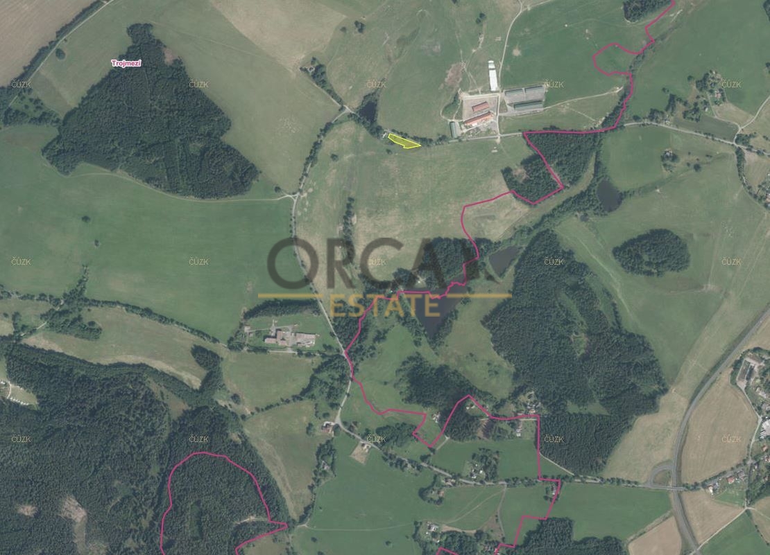 Prodej zastavitelného pozemku 1419 m2 v k. ú. Trojmezí - 4
