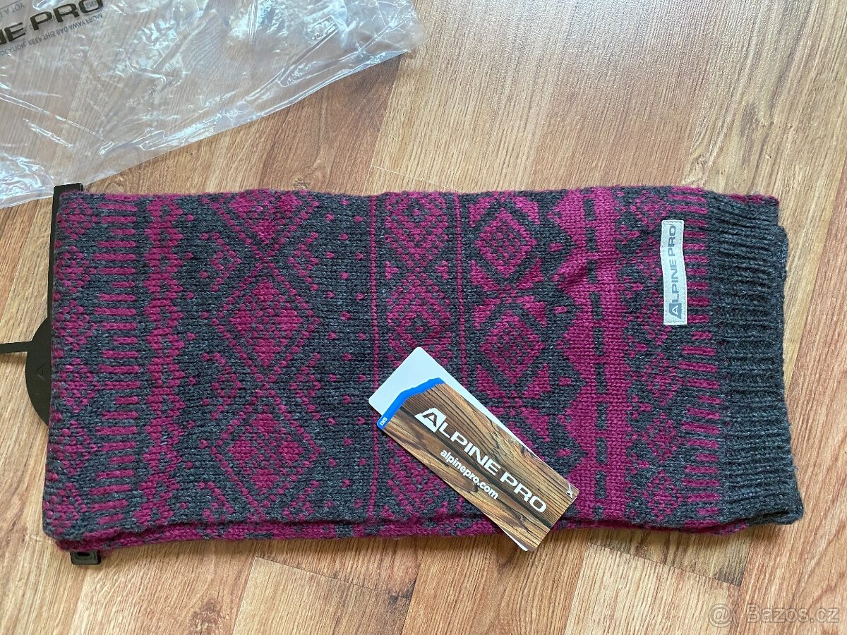 Nová unisex zimní šála Alpine Pro - 180 cm, akryl - 4