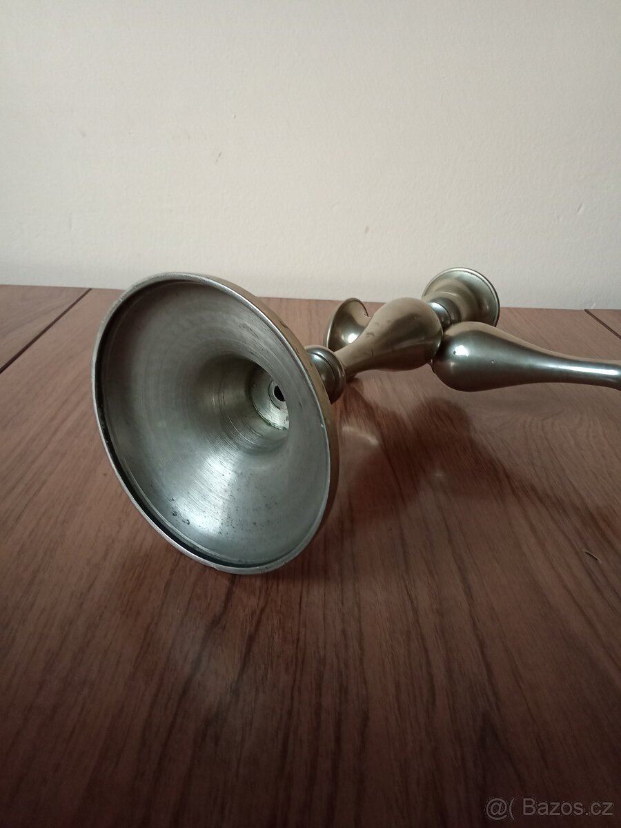 Svícny staré z alpaky - 4