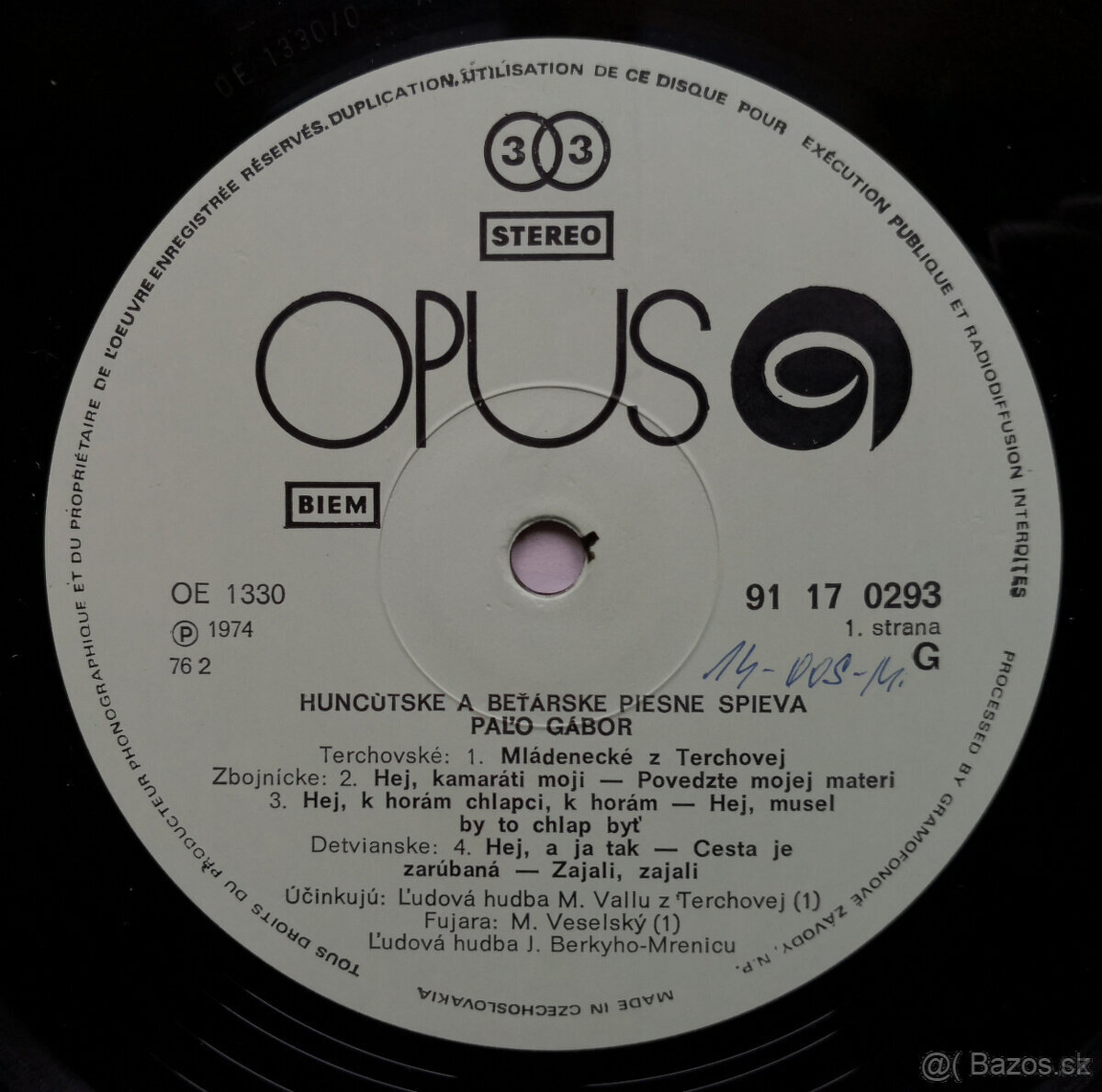 LP Paľo Gábor - Huncútske A Beťárske Piesne Spieva Paľo Gáb - 4