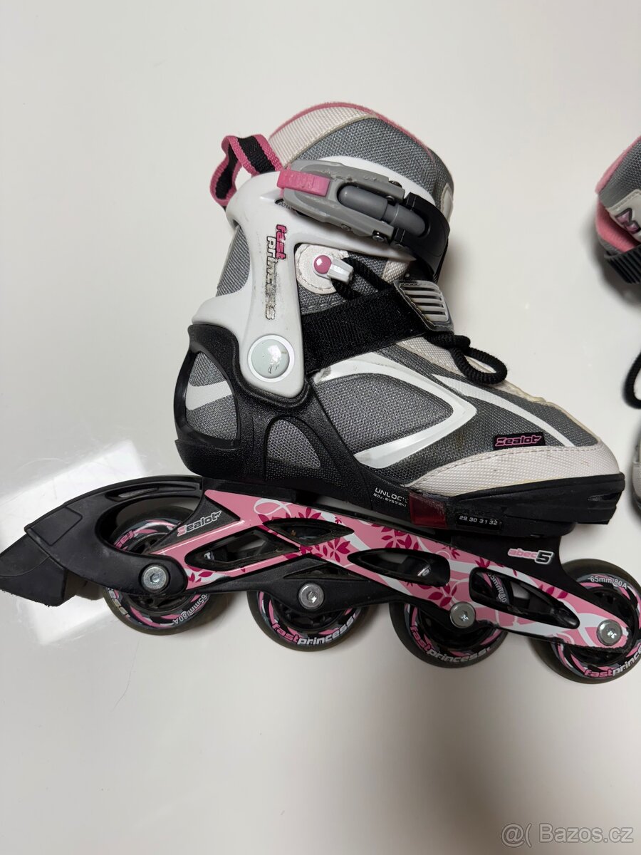 Dívčí in-line brusle nastavitelná vel. 29-32 - 4