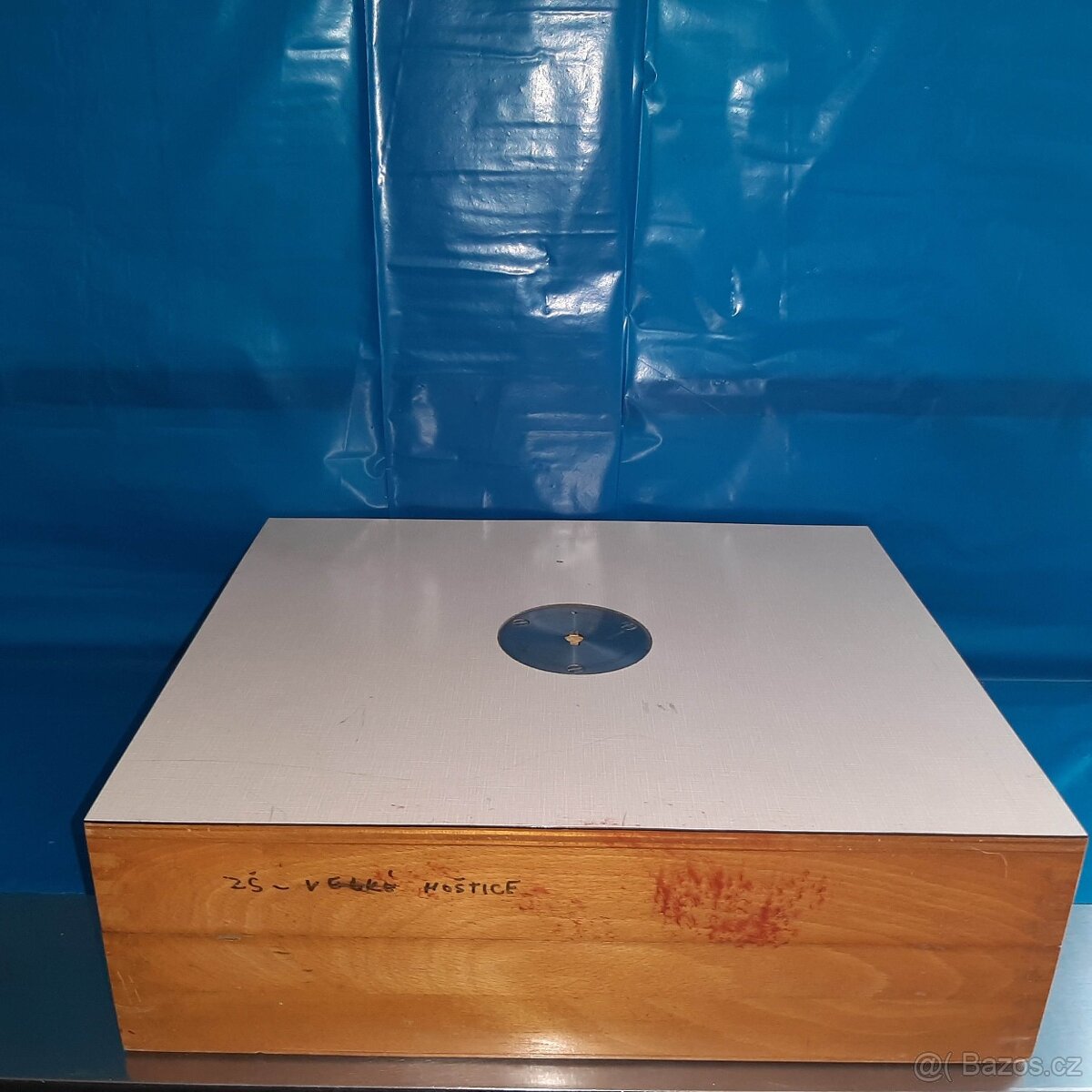 Staré/historické školní váhy v dřevěném obalu + sada závaží - 4