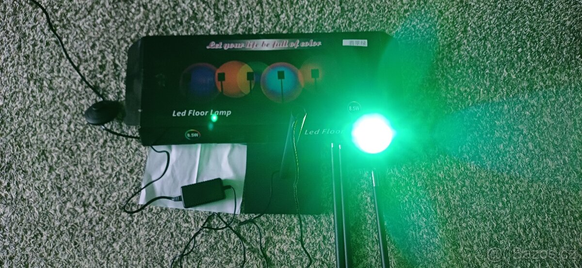 Led stojací lampa, svetlo zelený, oranžový, červený - 4