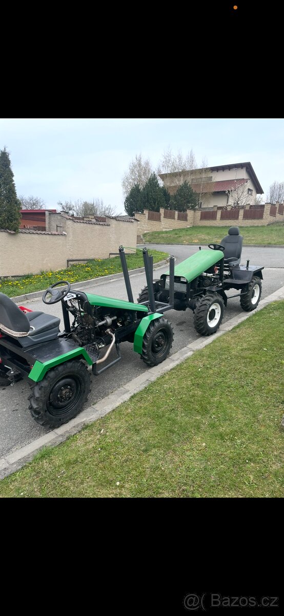 2x Traktor domácí výroby, 4x4 - 4