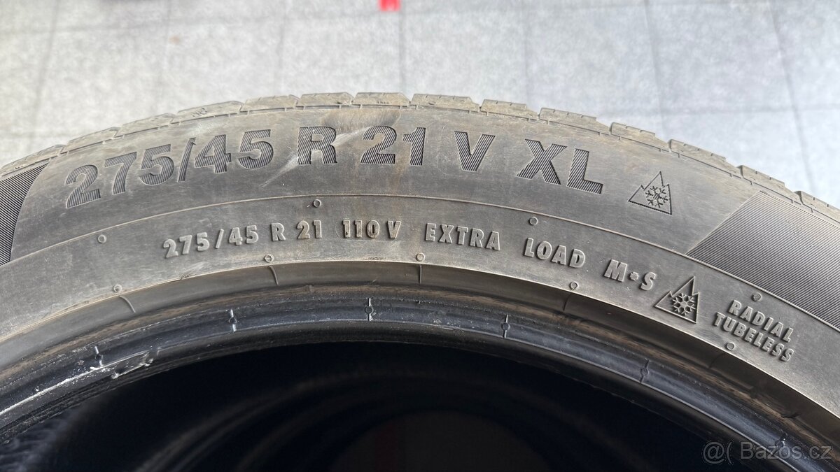 4x zimní 275/45/21 Continental