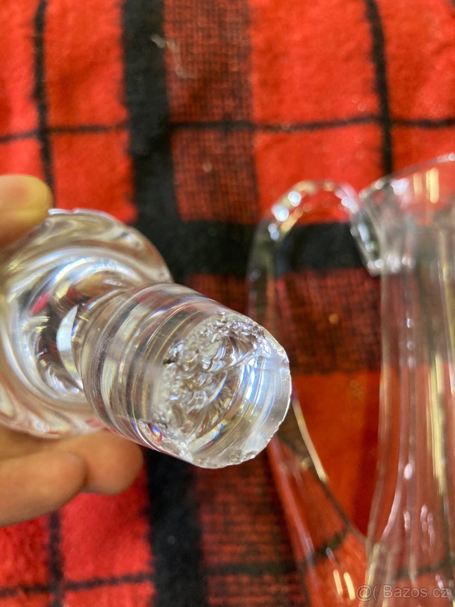 Velká Broušená karafa - čirá - 4