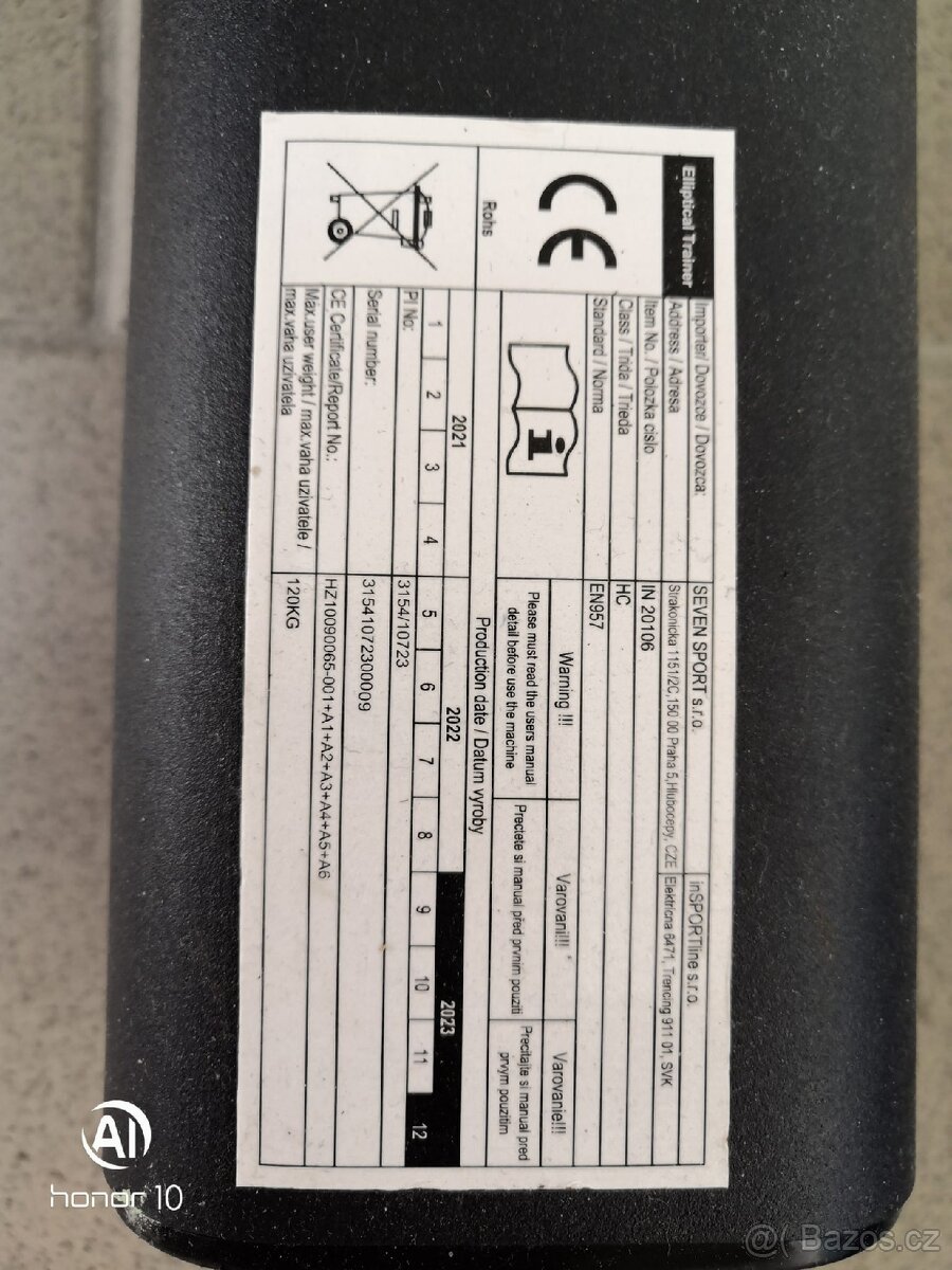 insportline eliptický trenažér IN 20106 - 4