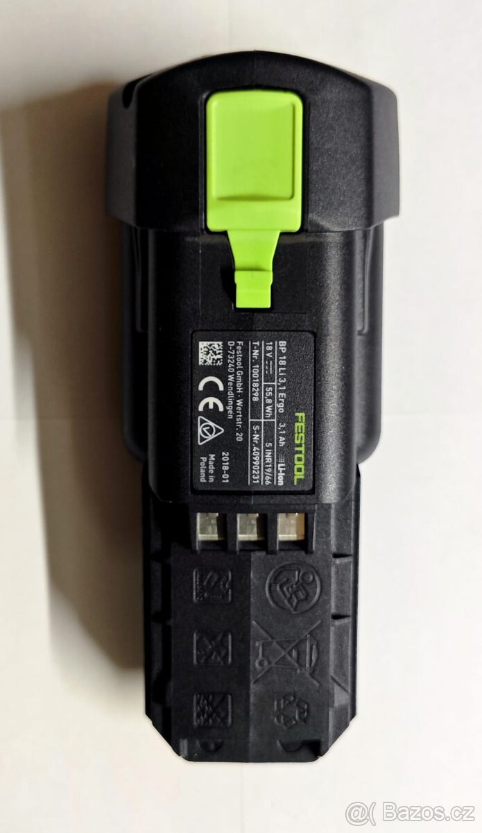 Prodám akumulátor Festool BP 18 Li 3,1 Ergo I - 4