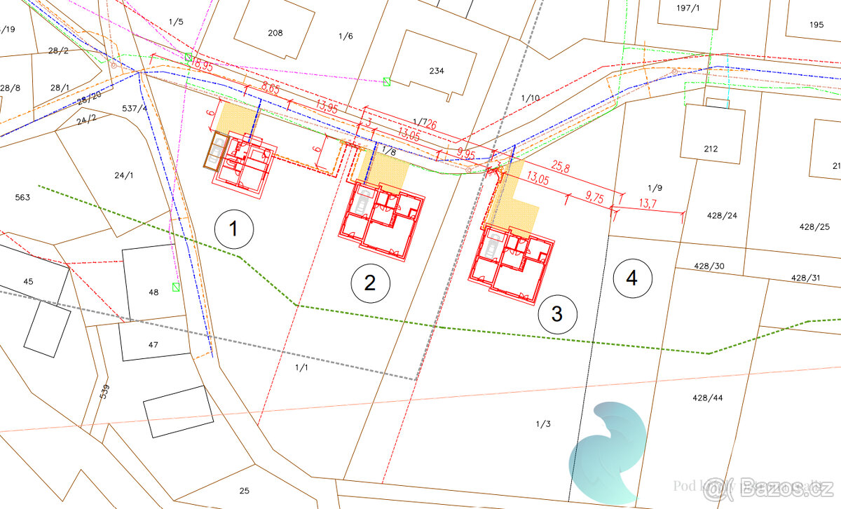 Prodej stavebního pozemku 1 193 m² Lesnice - 4