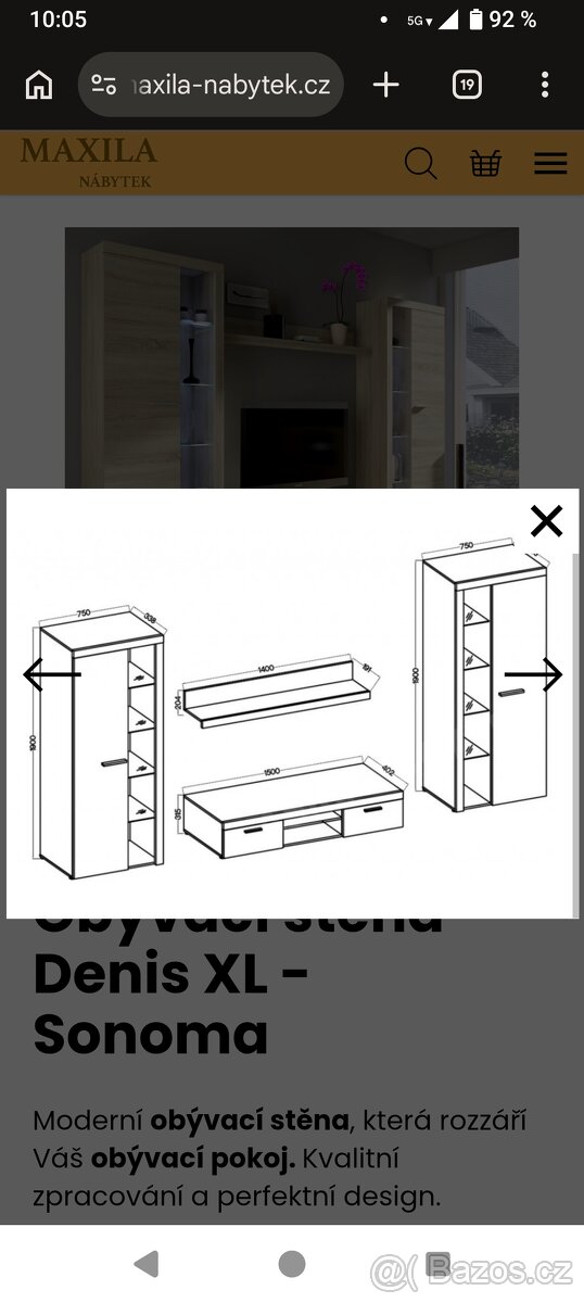 Obývací stěna dub sonoma - 4