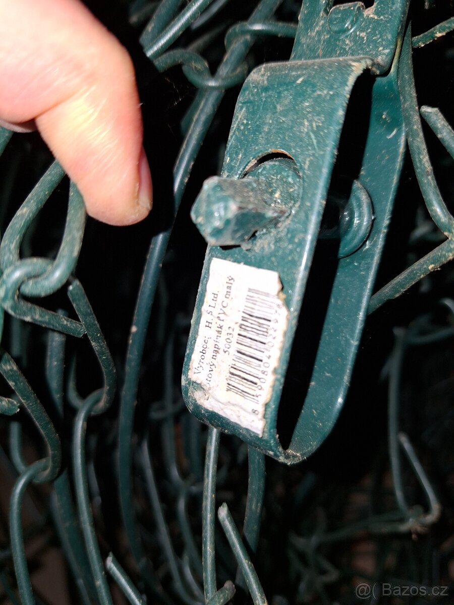 Zelené plotové poplastované sloupky + vzpěra + pletivo - 4