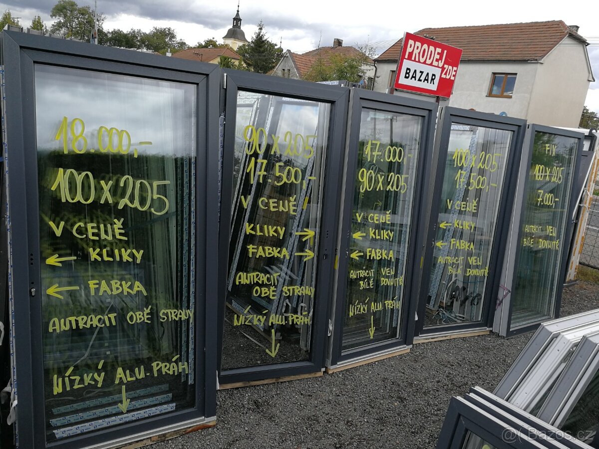 Dveře antracit prosklené - 4