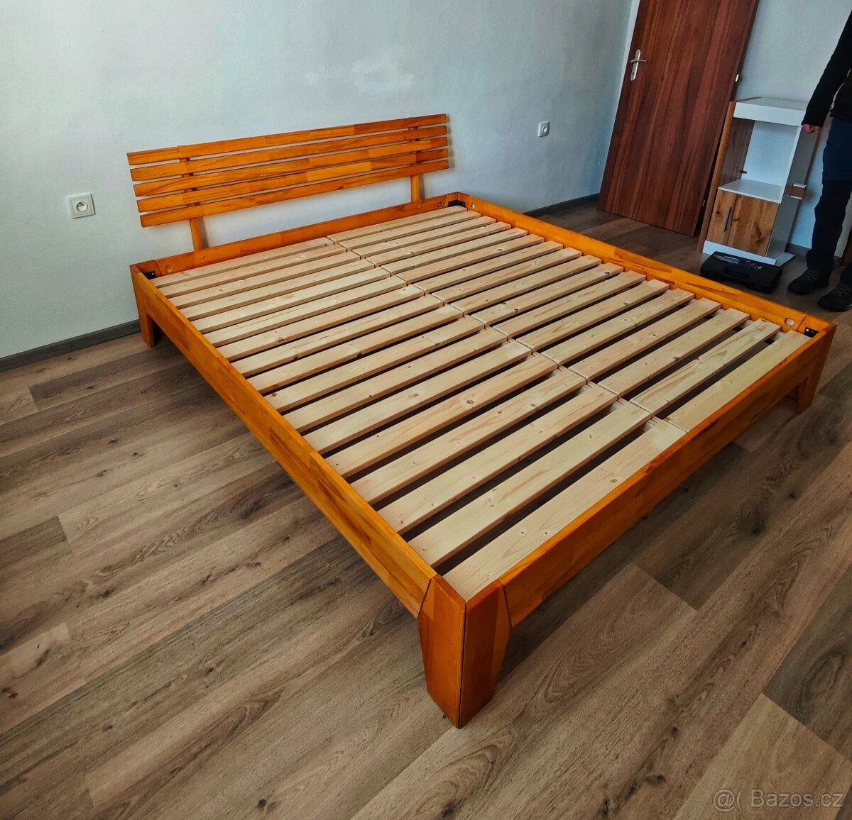 Manželská postel buk masiv 180x200 - 4
