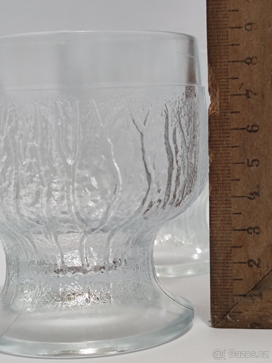 Retro poháry, staré misky, lisované sklo, ČSSR, pošta 69.- - 4