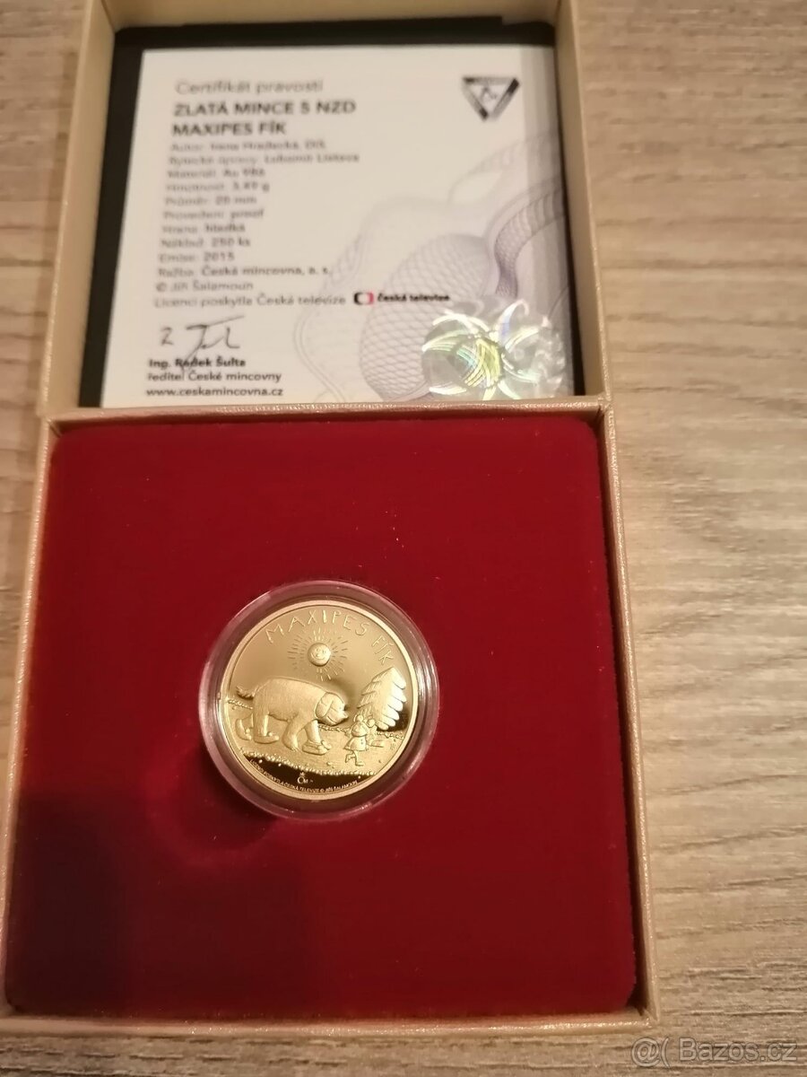 Sada zlatých mincí - Večerníček 50 let (5 ks Au mincí) - 4