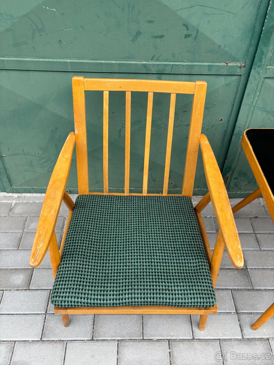 Retro konferenční stolek a křeslo - 4