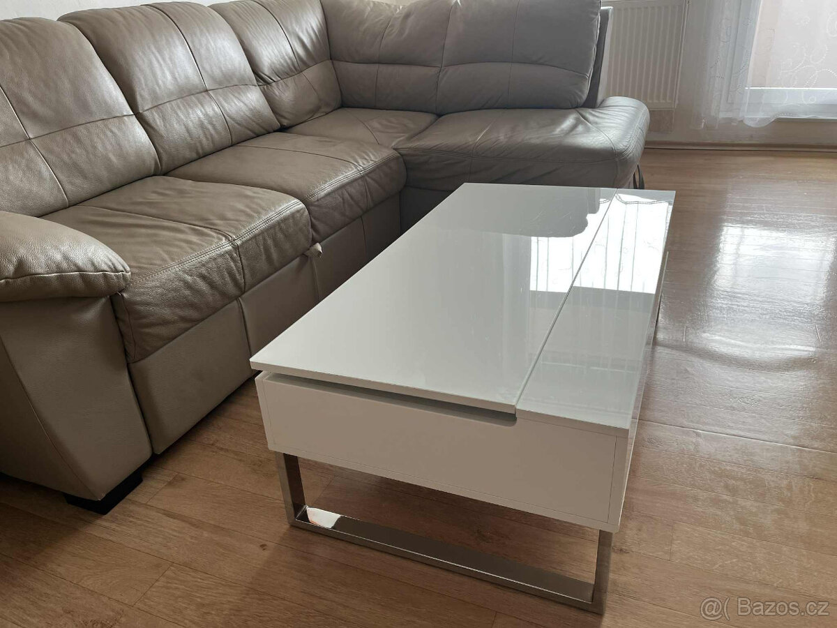 Konferenční stolek bílý - 4