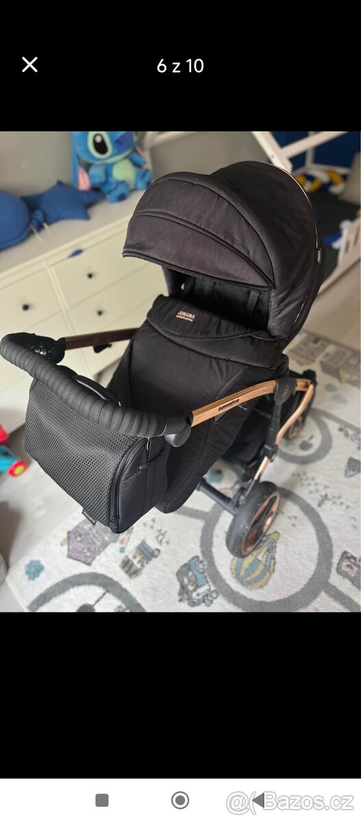 Kočárek Junama černo-zlatý - 4