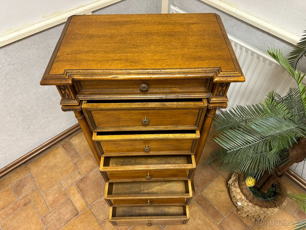 Rustikální šuplíková komoda SELVA - 4