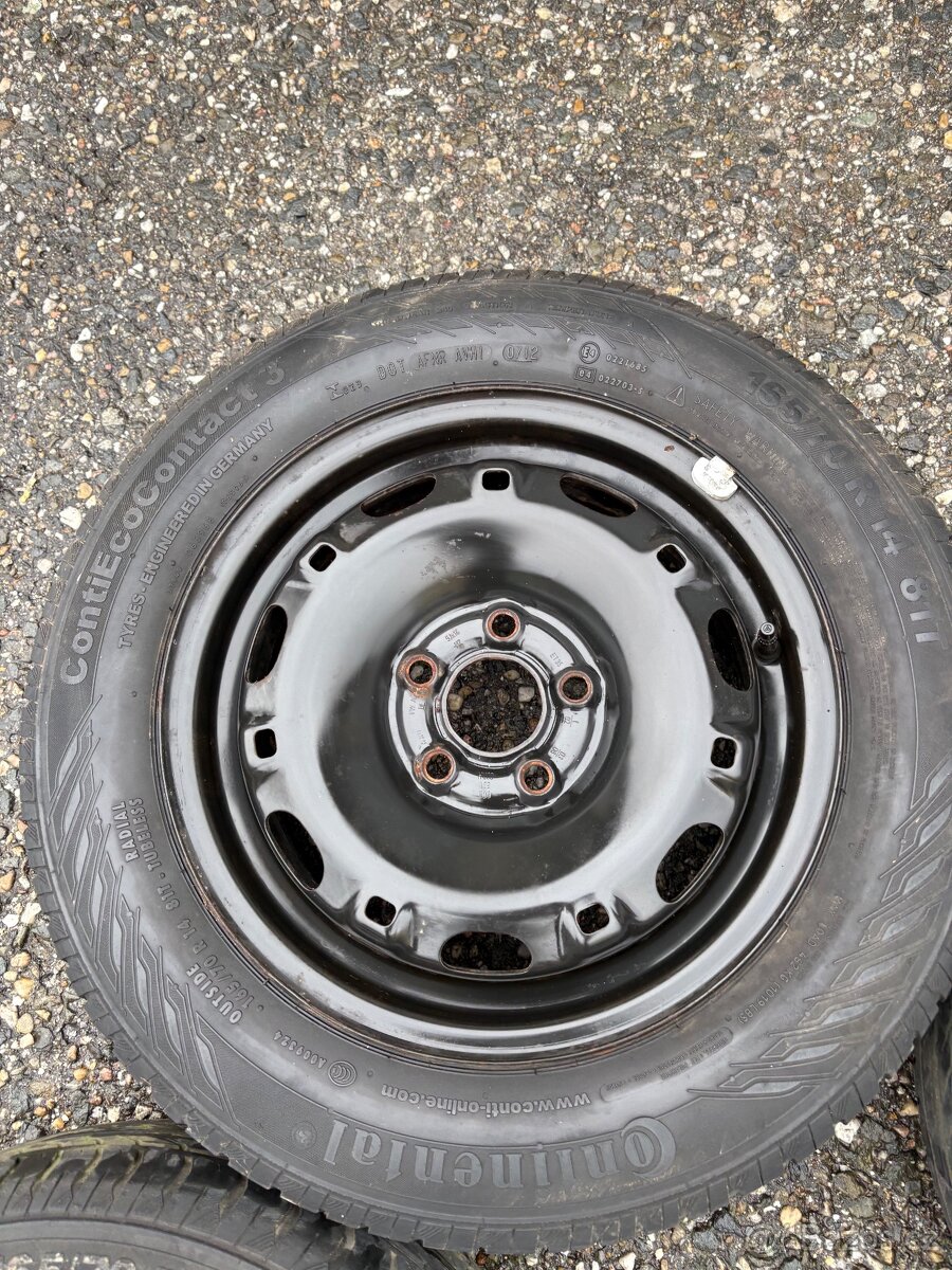 Plechové disky 5x100 r14 Škoda Vw Seat - 4