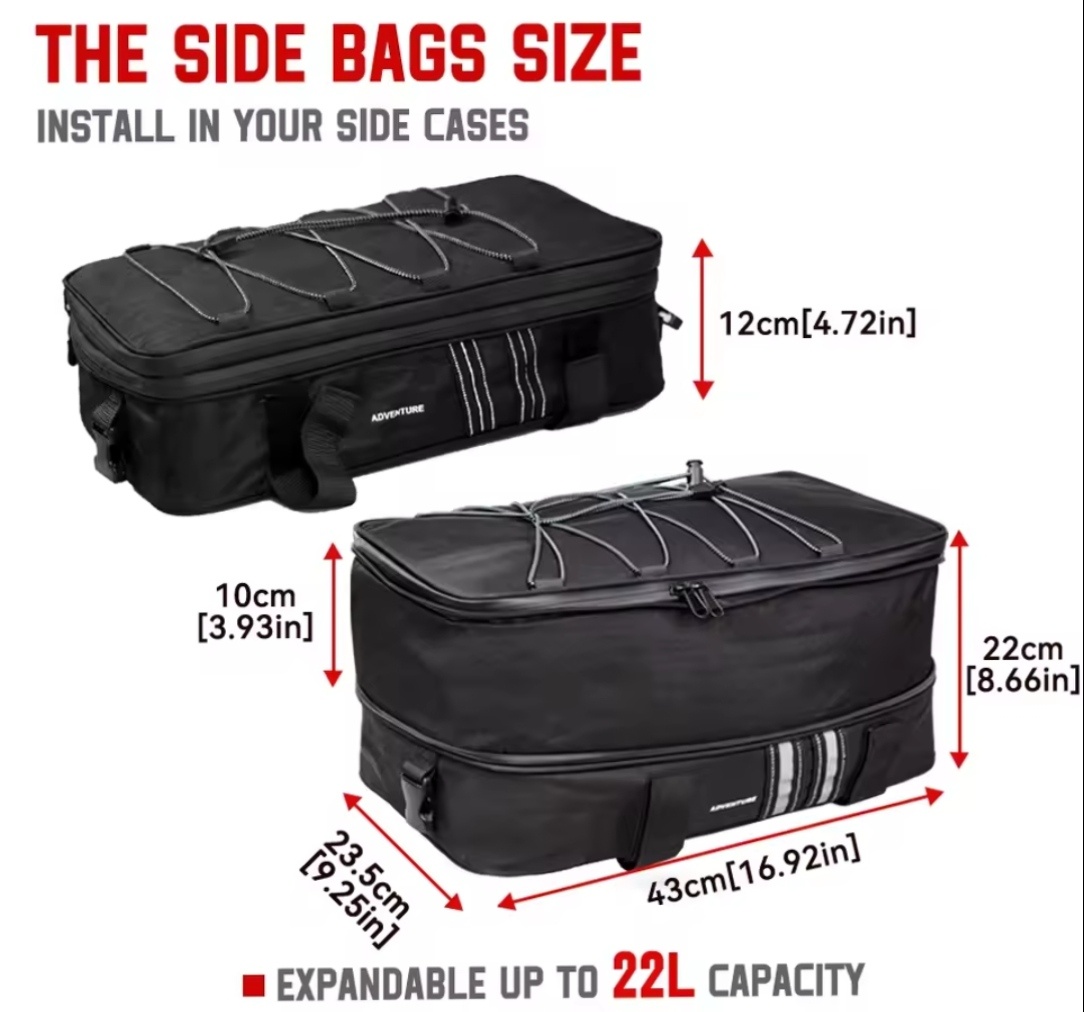 Sada 3ks tašek na moto kufry - 4