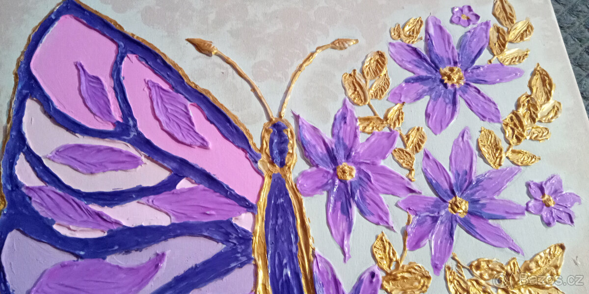 Obraz 3D pasta KVĚTINOVÝ MOTÝL - 4