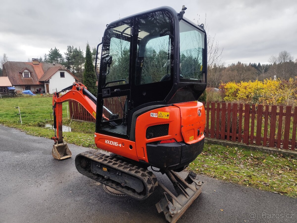 Minibagr Kubota KX016-4, rok 2017, 1800mth TOP - 4