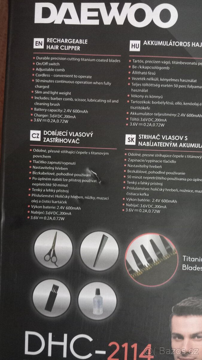 Nový pánský holící strojek - 4