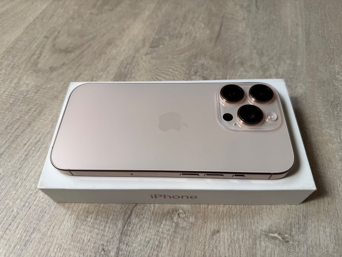 iPhone 16 Pro (128 GB / Pouštní titan) + 2 pouzdra + o. sklo - 4
