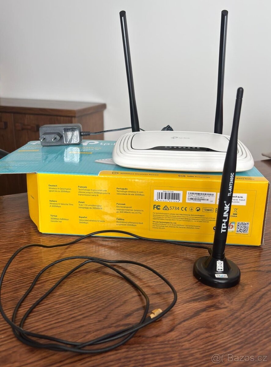 Router TP-Link TL-WR841N + anténu TP-Link TL-ANT2405C - 4