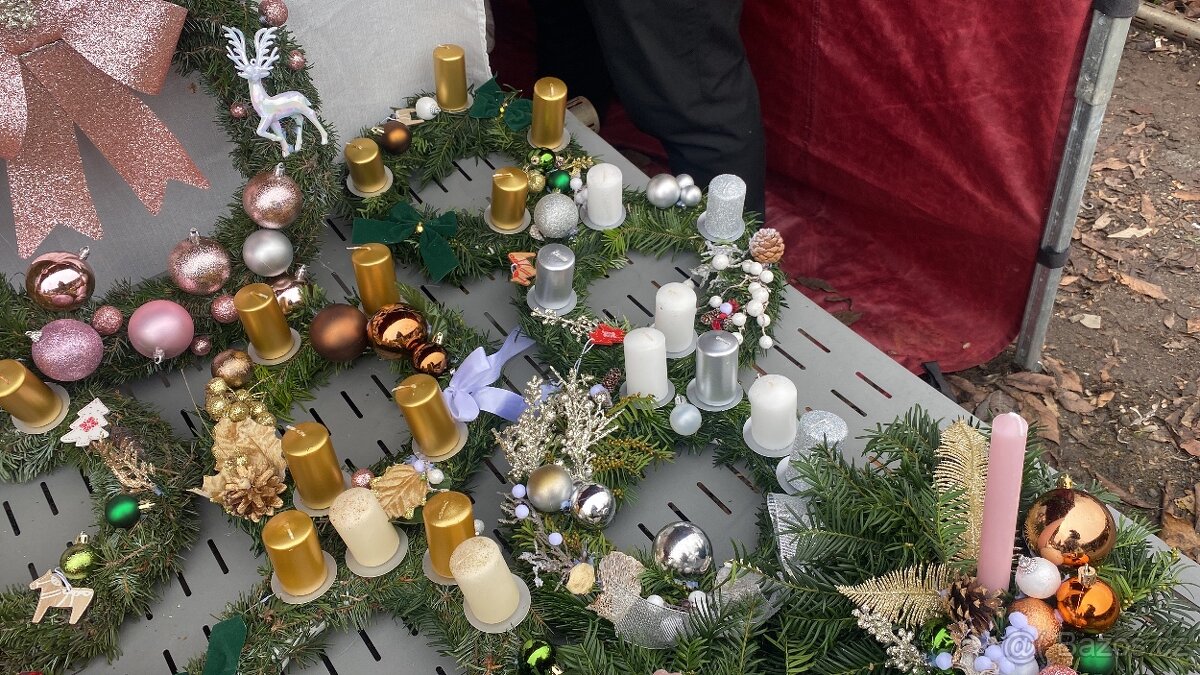 Adventní věnce, svícny, věnce na dveře, malé dekorace - 4