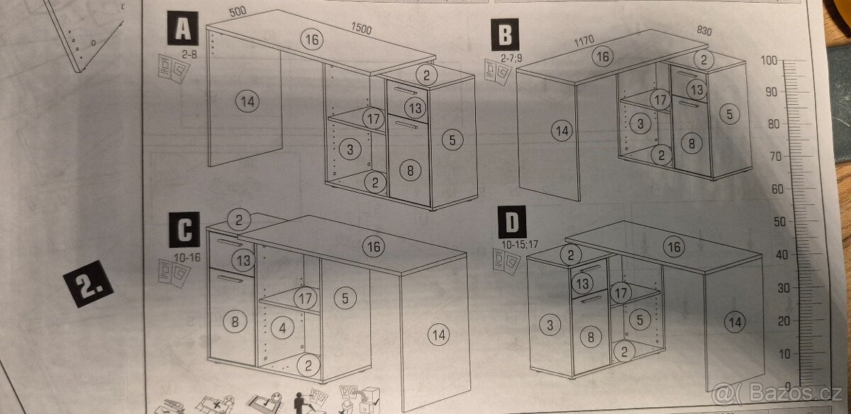 Psací stůl nastavitelný - 4