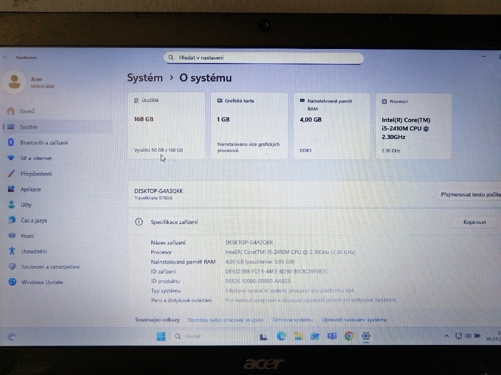 Notebook Acer TravelMate 5760 - 4