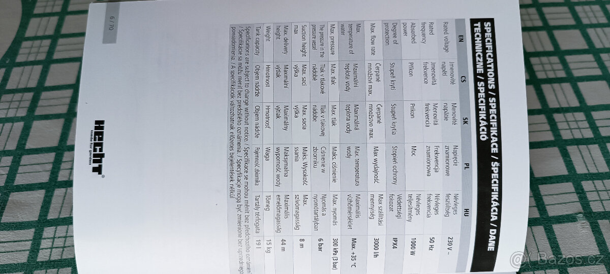 prodám domácí vodárnu HECHT - 4