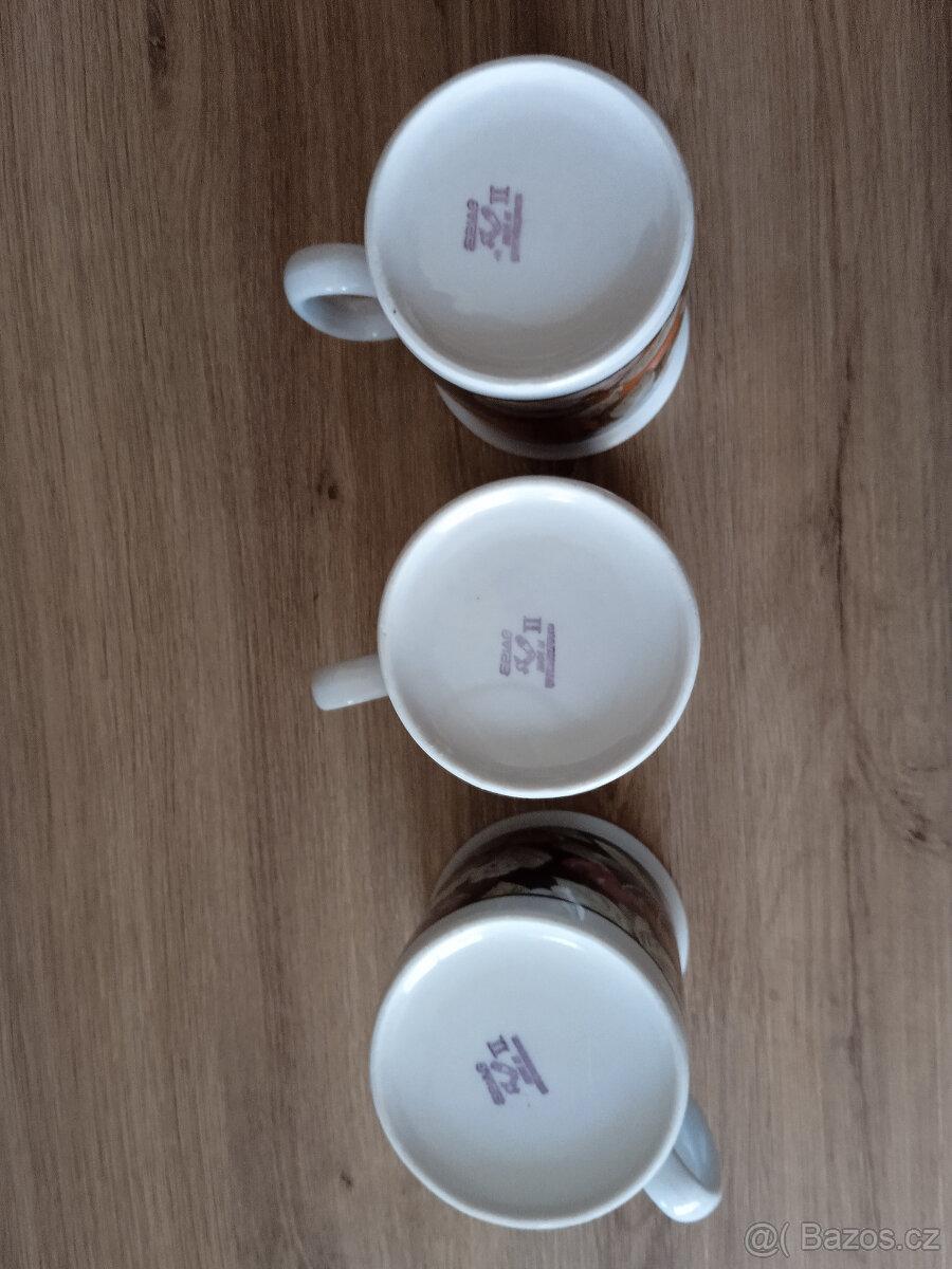 Retro porcelánové hrnky 3ks - ovoce - 4