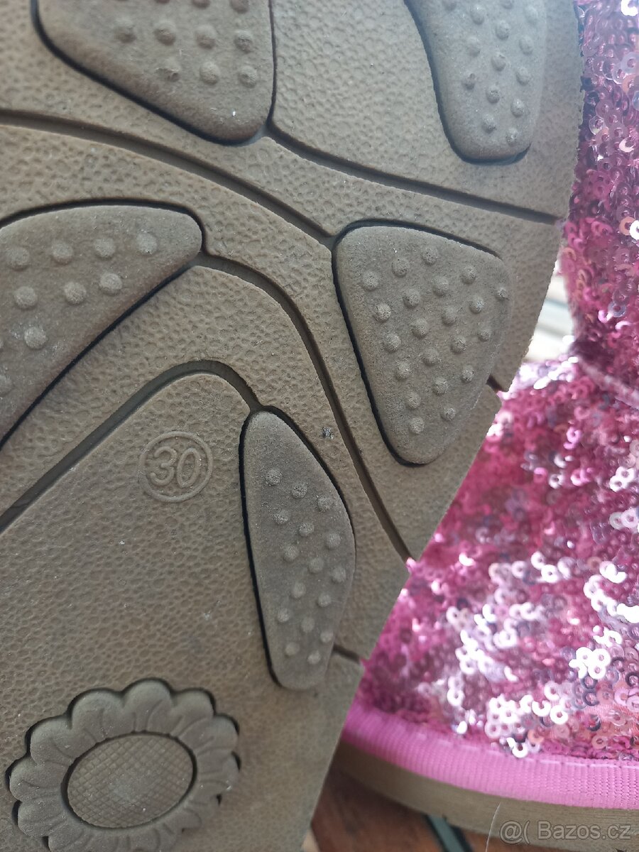 Dívčí botky s kožíškem podzim i zima vel.30 - 4