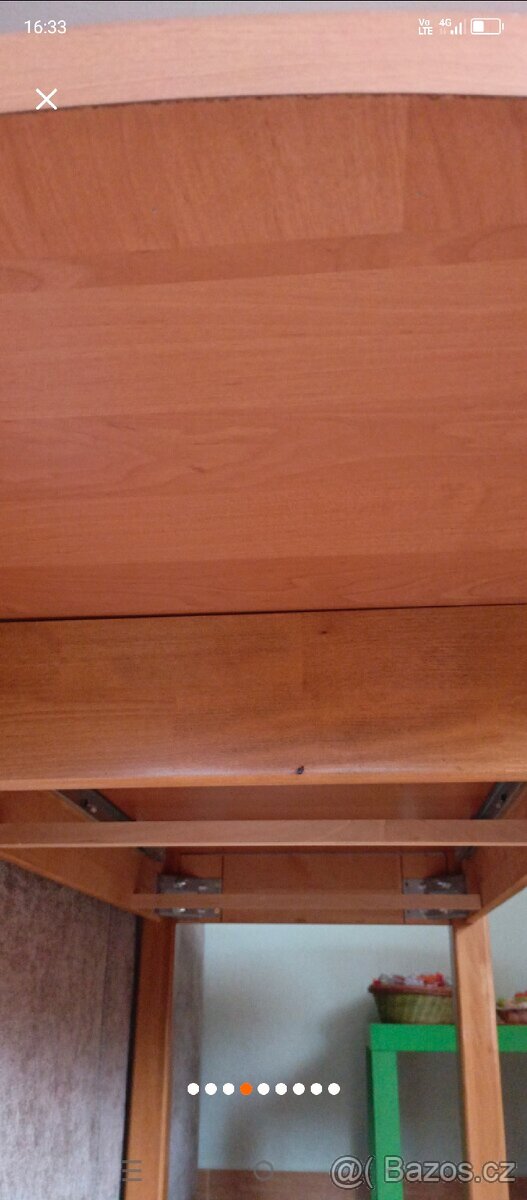 Jídelní rozkládací stůl odstín olše délka 160/200 cm - 4